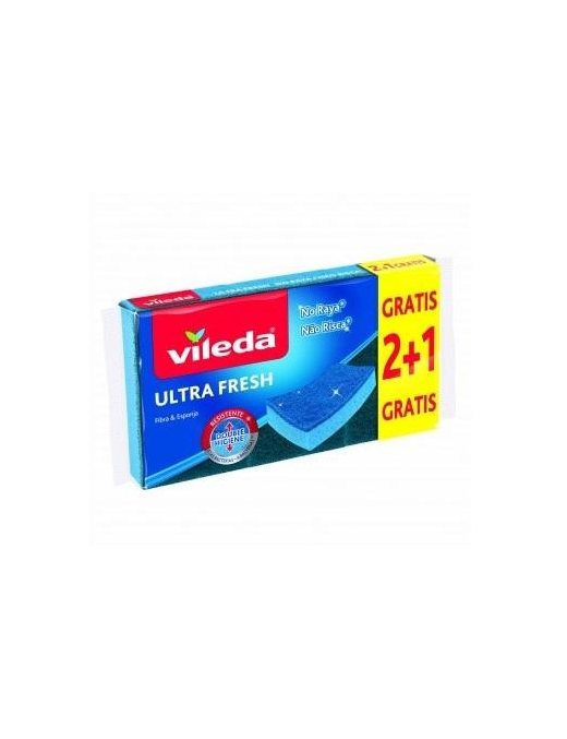 VILEDA SPUGNE ULTRA FRESH ANTIGRAFFIO 3pezzi
