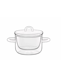 FOOD and DESIGN POT WITH HANDLE AND LID 25cl 2 PIECES