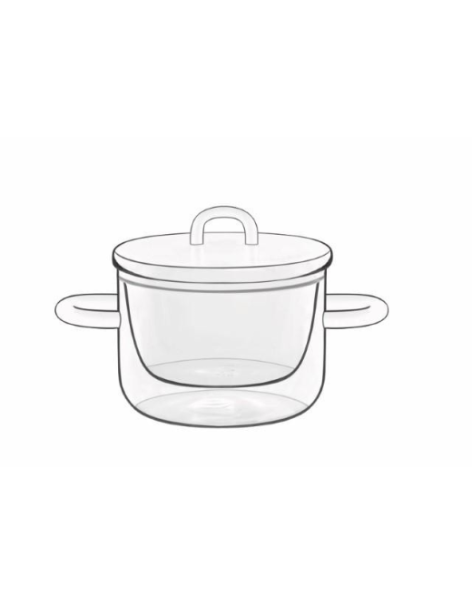 FOOD and DESIGN PENTOLINO CON MANICO E COPERCHIO 25cl 2 PEZZI