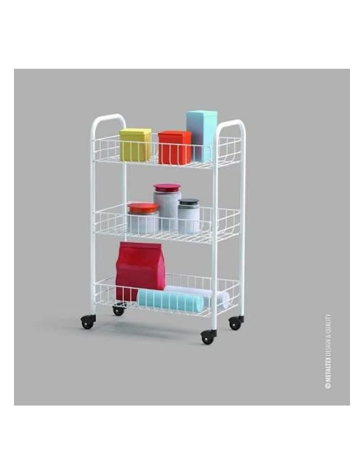 WHITE SHELF 3 TIERS SIENA 41x23x60 CENTIMETERS