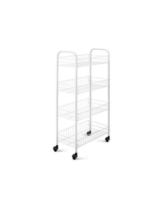 BIANCO SCAFFALE 4 PIANI PISA 41x23x84 CENTIMETRI