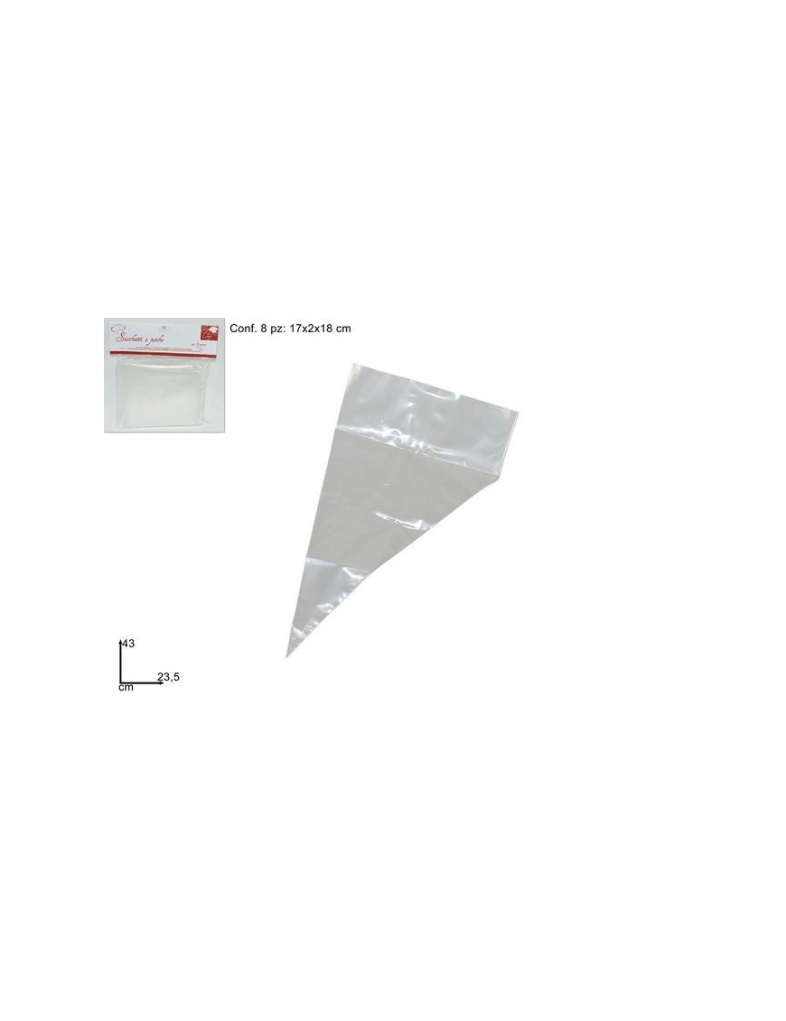 SACCO DECORATORE 8 PEZZI PER DOLCI