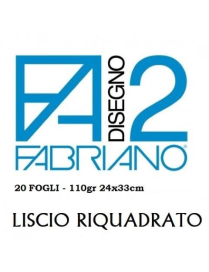 FABRIANO F2 BLOCCO 24x33 20FOGLI RIQUADRATO