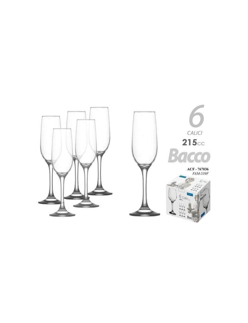BACCHUS GLASSES 215cc 6 pieces FLUTE