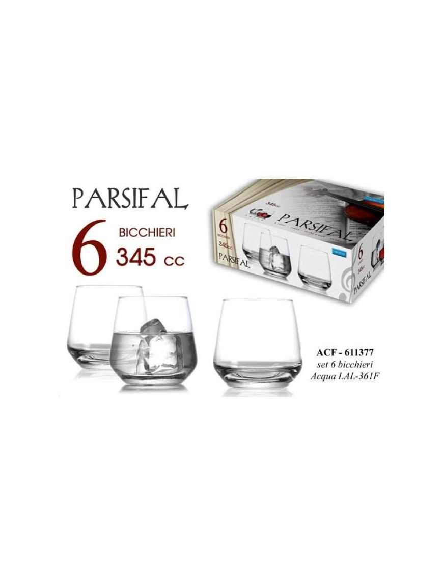 BICCHIERI ACQUA 345cc 6 pezzi