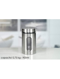 STEEL JAR WITH PORTHOLE 900 ML