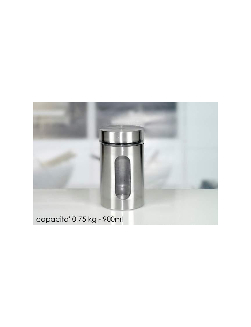 STEEL JAR WITH PORTHOLE 900 ML