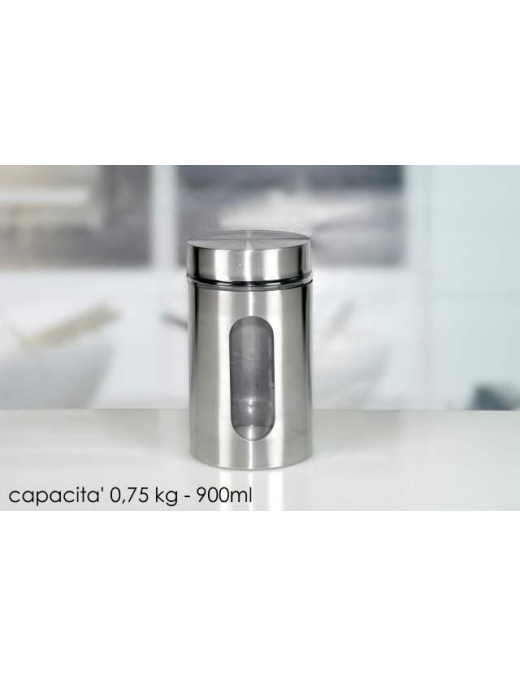 STEEL JAR WITH PORTHOLE 900 ML