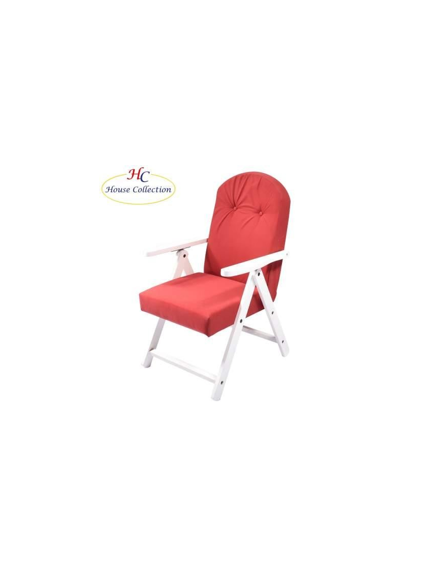Poltrona Siena Molisana, Bianco Rosso, 60x50x110 cm