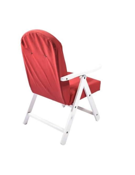 Poltrona Siena Molisana, Bianco Rosso, 60x50x110 cm