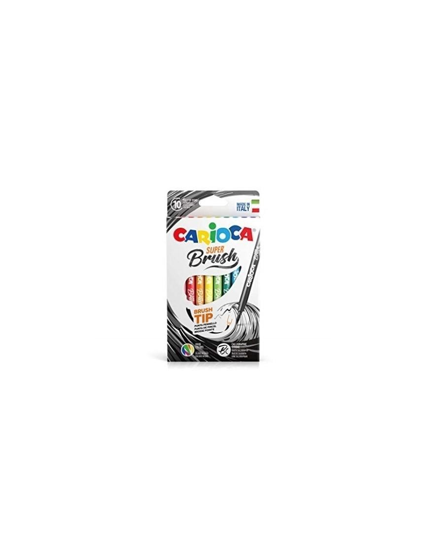 CARIOCA SUPER BRUSH MARKERS 10 pieces