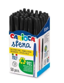 CARIOCA PENNA A SFERA 50pezzi NERA
