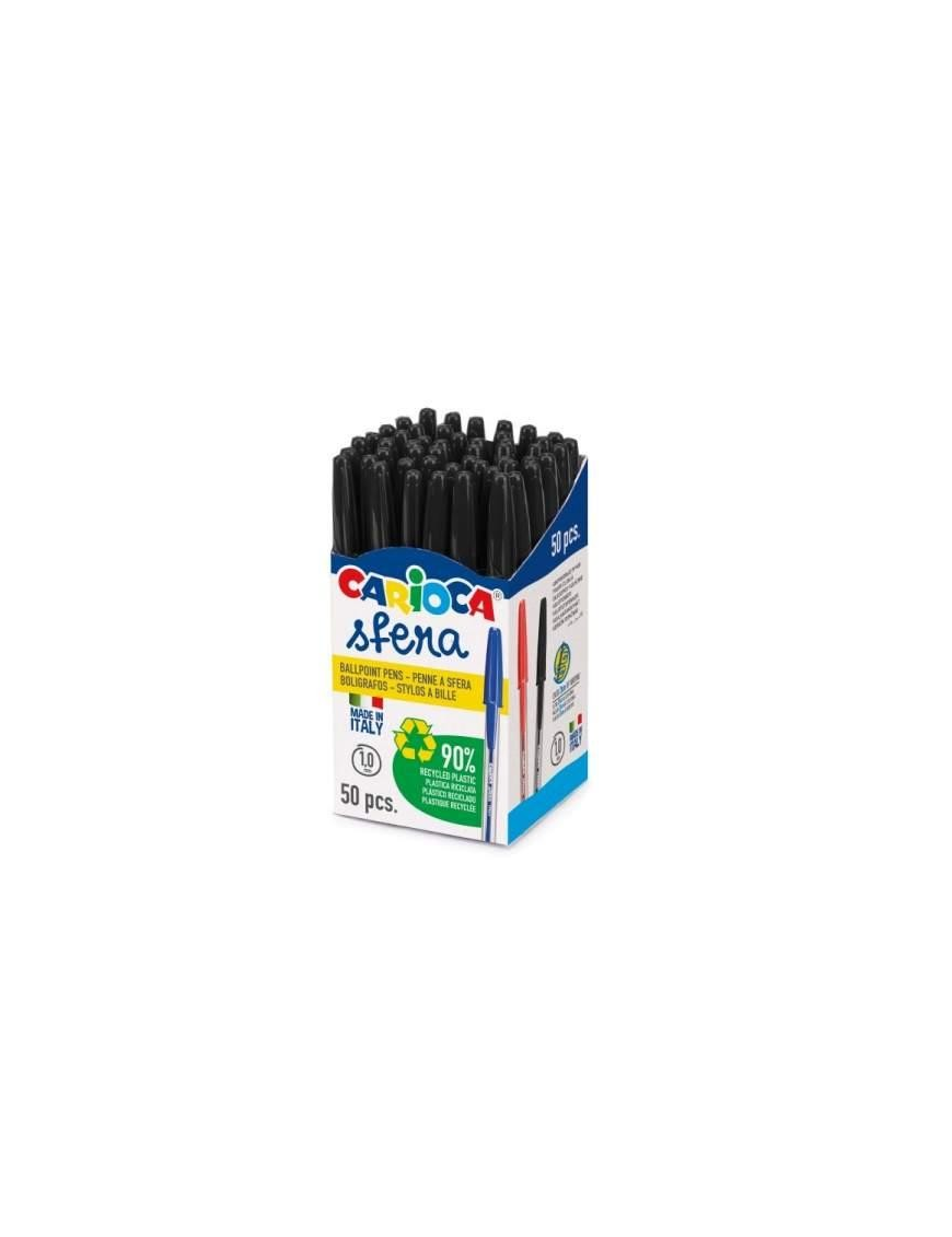 CARIOCA PENNA A SFERA 50pezzi NERA