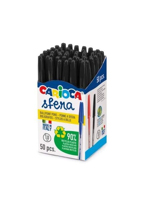 CARIOCA BALLPOINT PEN 50 pieces BLACK