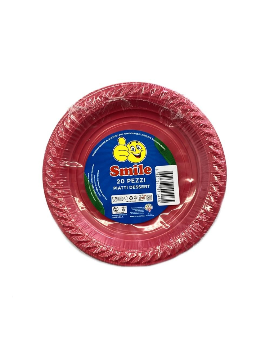SMILE FRUIT PLATE PACK OF 20 PINK PIECES