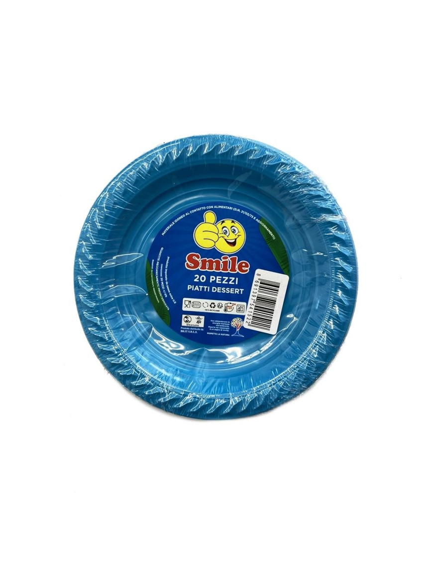 SMILE FRUIT PLATE PACK OF 20 BLUE PIECES