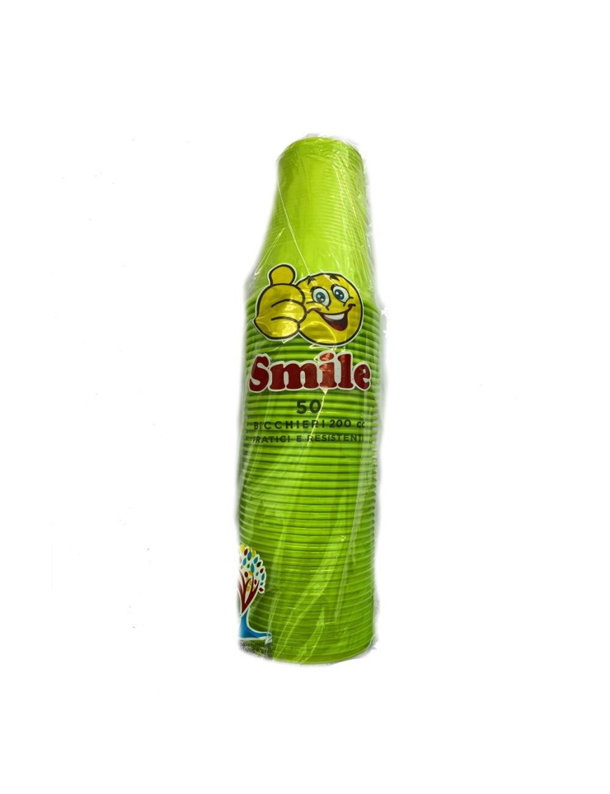 SMILE GLASSES 200cc PACK OF 50 GREEN PIECES