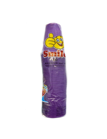 SMILE BICCHIERI 200cc CONFEZIONE 50 PEZZI VIOLA