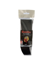 SMILE FORCHETTE CONFEZIONE 15 PEZZI colore  NERO