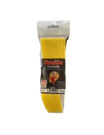 SMILE FORCHETTE CONFEZIONE 15 PEZZI colore  GIALLO