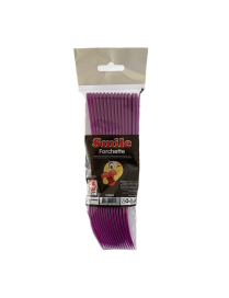 SMILE FORKS PACK OF 15 PIECES color PURPLE