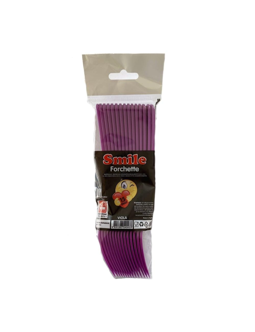 SMILE FORKS PACK OF 15 PIECES color PURPLE