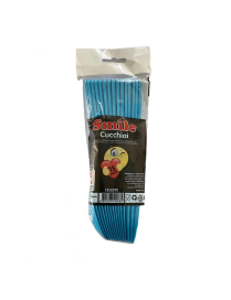 SMILE BLUE color SPOONS PACK OF 15 PIECES