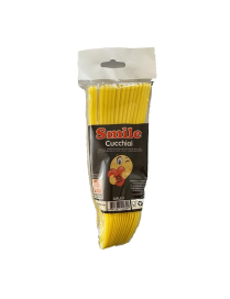 SMILE YELLOW color SPOONS PACK OF 15 PIECES