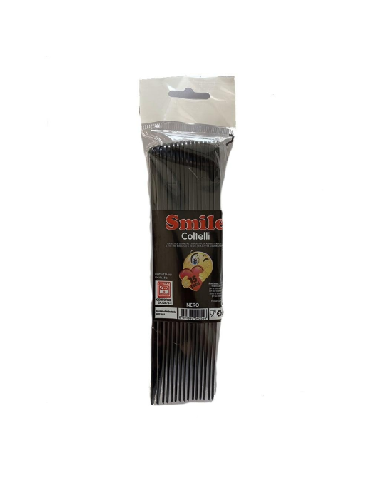 SMILE BLACK color KNIVES PACK OF 15 PIECES
