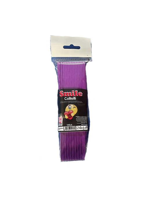 SMILE PURPLE color KNIVES PACK OF 15 PIECES