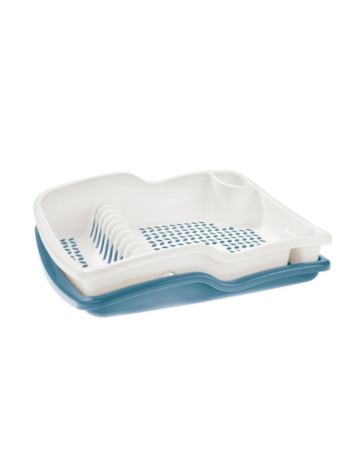 BRIO DISH DRAINAGE WHITE/LIGHT BLUE