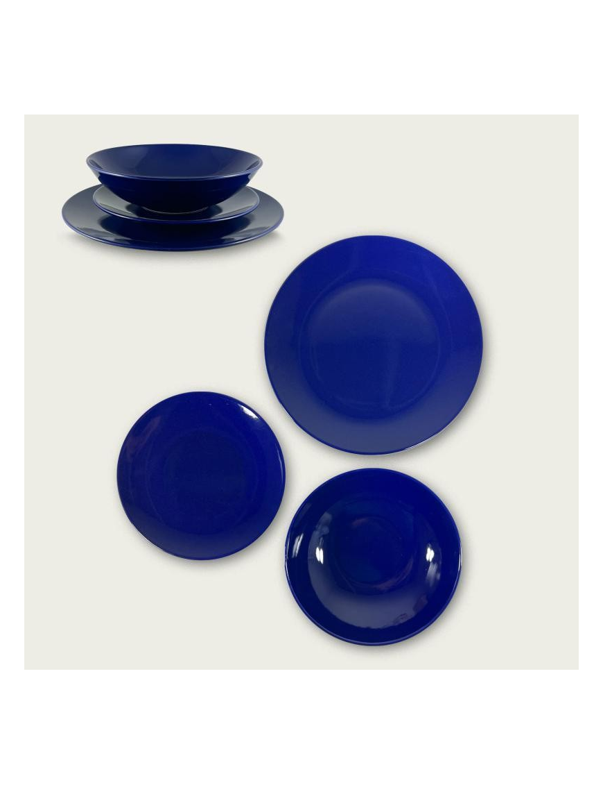 FRUIT PLATE SOLID COLOR COBALT 20 CENTIMETERS