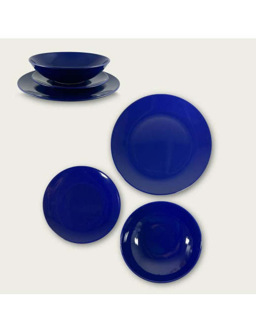 FRUIT PLATE SOLID COLOR COBALT 20 CENTIMETERS