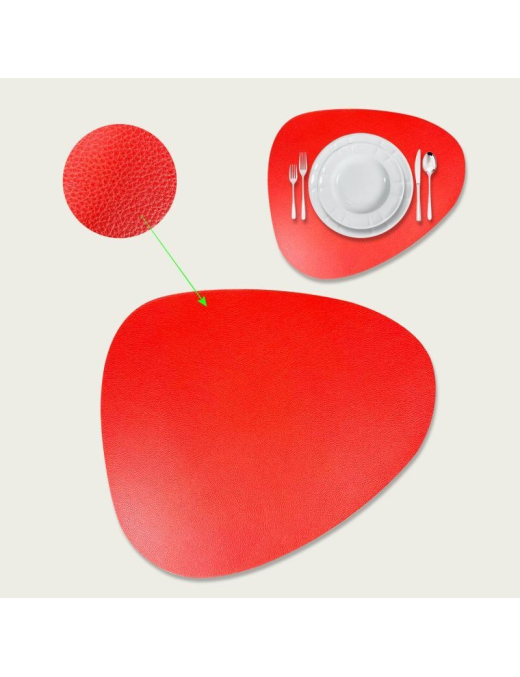 LEATHER PLACEMAT 45x37 CENTIMETERS RED