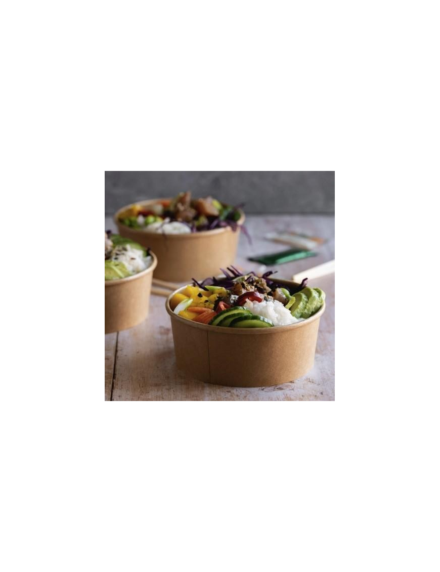 BIO POKE SALAD BOWL 15x7.5 CENTIMETERS 25 PIECES 1000 ML