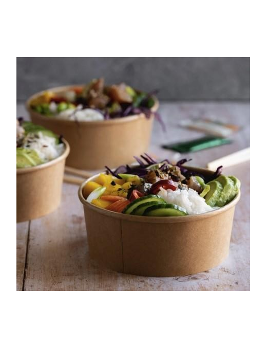 BIO POKE SALAD BOWL 15x7.5 CENTIMETERS 25 PIECES 1000 ML