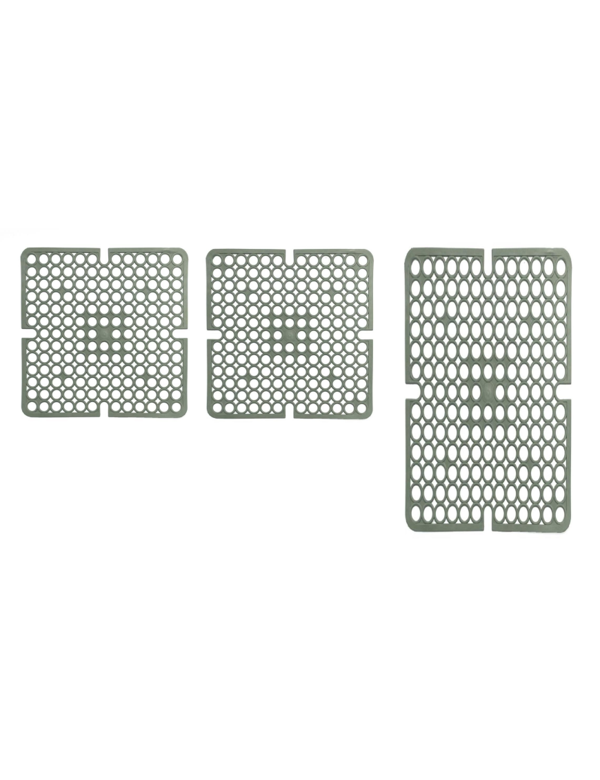 TAPPETO LAVELLO SET 3 PEZZI SALVIA