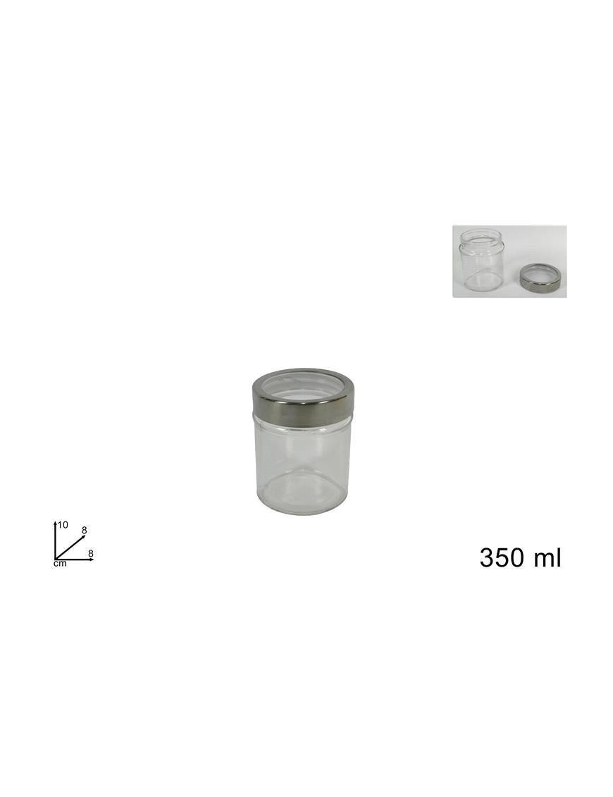 BARATTOLO CON TAPPO 350 MILLILITRI IN VETRO