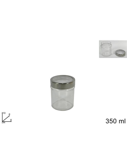 BARATTOLO CON TAPPO 350 MILLILITRI IN VETRO