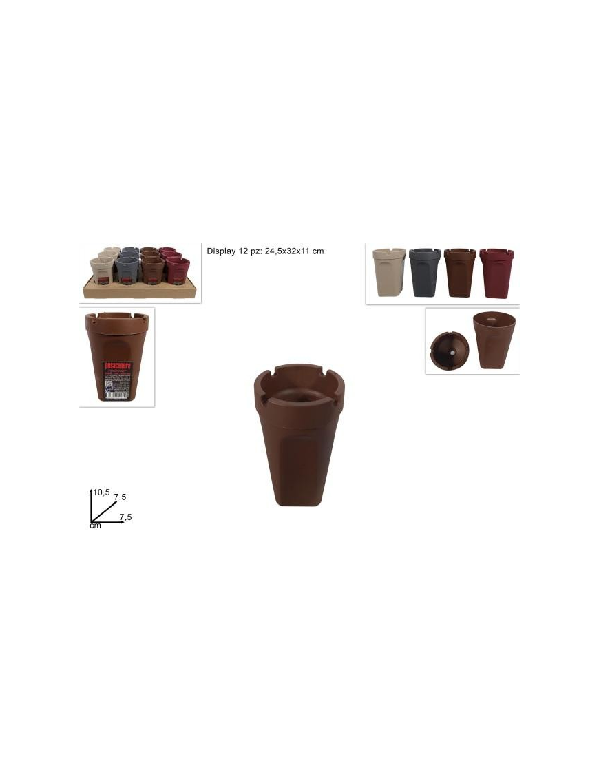 PLASTIC ASHTRAY AS 7.5x10.5 CENTIMETERS