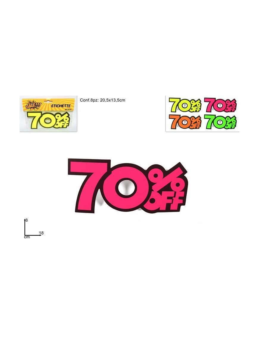 CARTONCINO SCONTO 70% 8 PEZZI