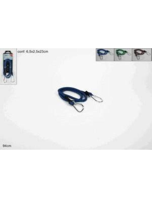 CORDA ELASTICA CON MOSCHETTONI 95 CENTIMETRI