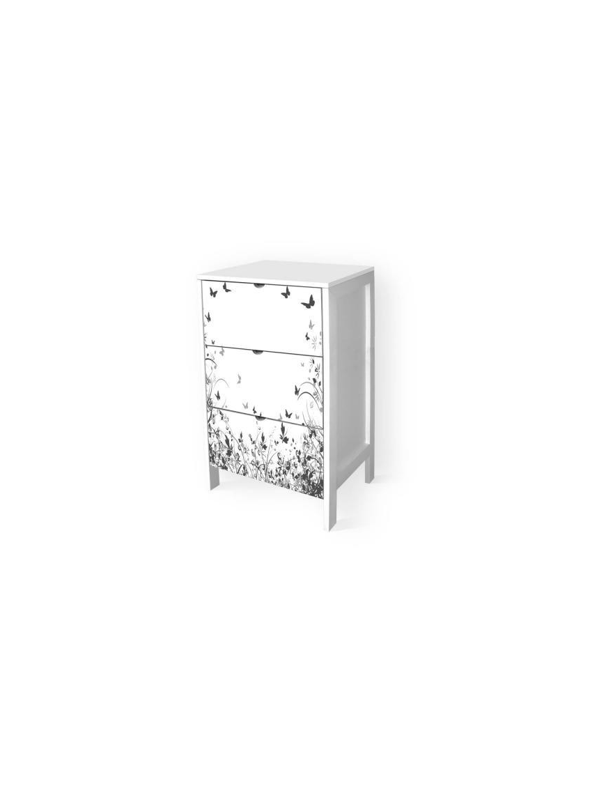 ITALY BUTTERFLY CASSETTIERA 3 CASSETTI
