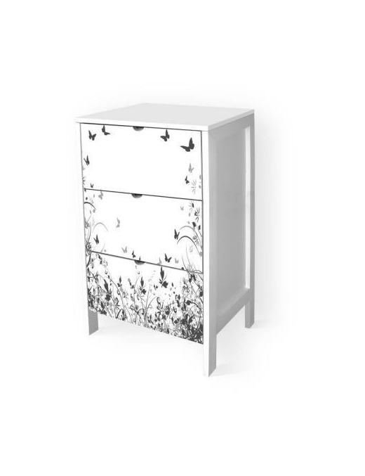 ITALY BUTTERFLY CASSETTIERA 3 CASSETTI