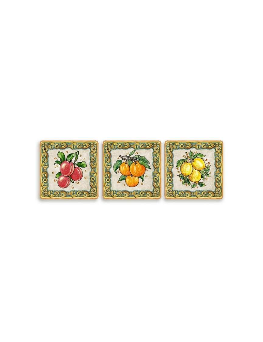 FRUIT LINE COASTER 10x10 CENTIMETERS