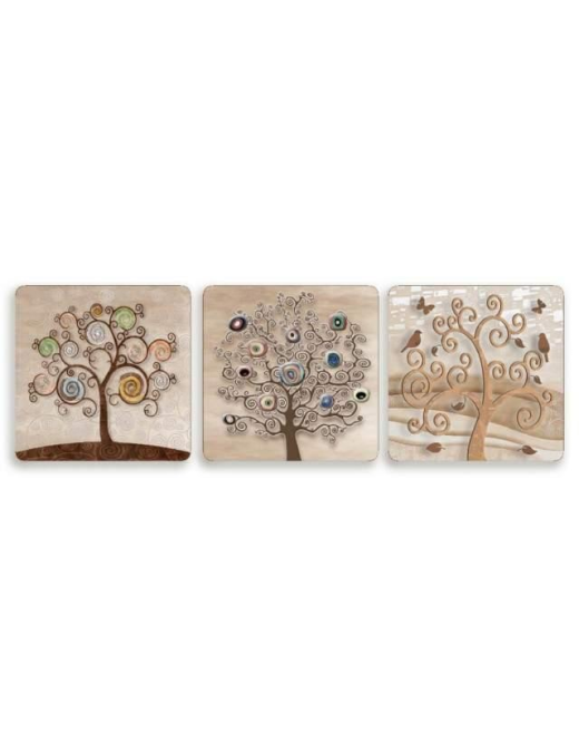LINEA TREE WHITE SOTTOBICCHIERE 10x10 CENTIMETRI