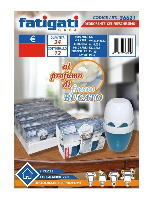DEODORANT GEL 140 GRAMS 2 PIECES LAUNDRY