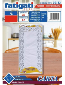 CENTRINO CARTA RETTANGOLARE 17x30 CENTIMETRI 20 PEZZI