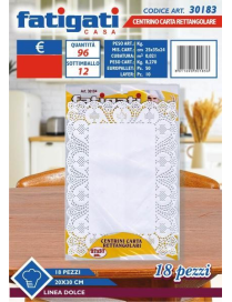 RECTANGULAR PAPER DOILY 20x30 CENTIMETERS 18 PIECES