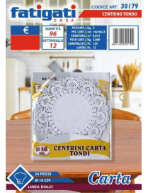 ROUND PAPER DOILY 16 CENTIMETERS 24 PIECES
